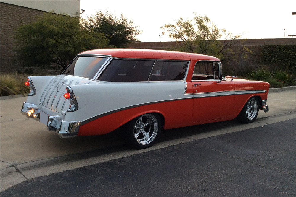 1956 CHEVROLET NOMAD CUSTOM STATION WAGON - Rear 3/4 - 204528