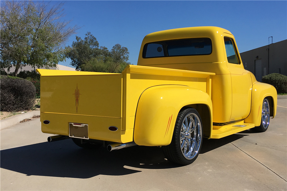 1954 FORD F-100 CUSTOM PICKUP - Rear 3/4 - 205965