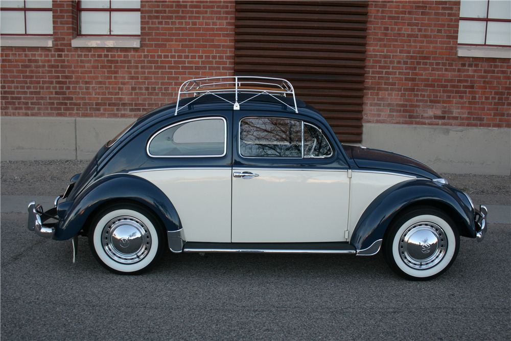 1960 VOLKSWAGEN BEETLE RAGTOP SEDAN - Side Profile - 206483