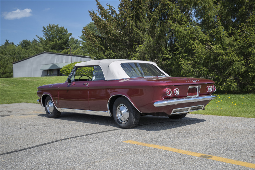 1964 CHEVROLET CORVAIR MONZA CONVERTIBLE - Rear 3/4 - 208315