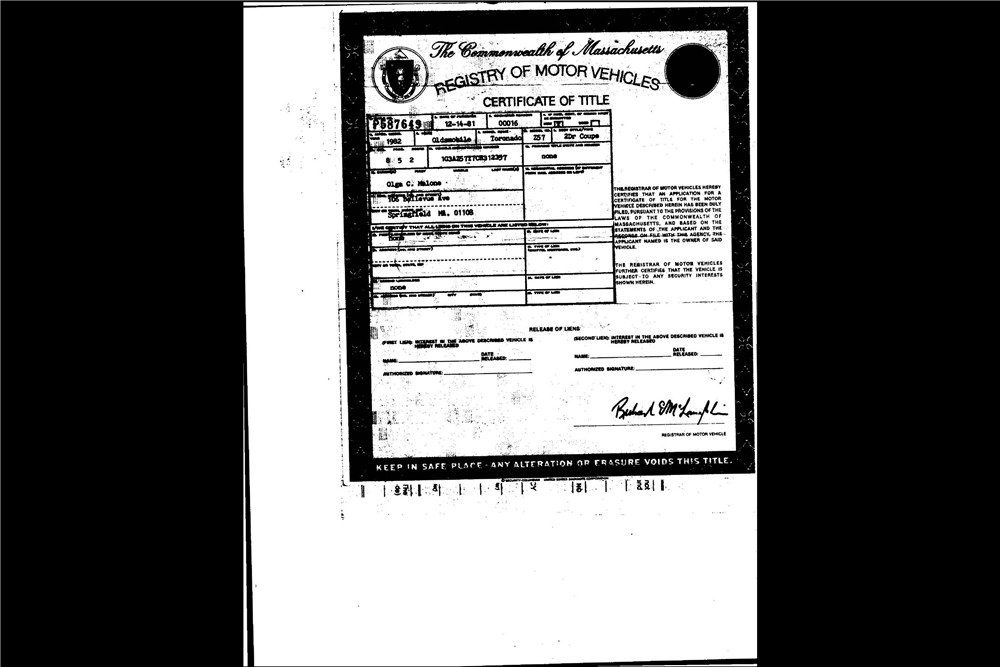 1982 OLDSMOBILE TORONADO  - Misc 4 - 208323
