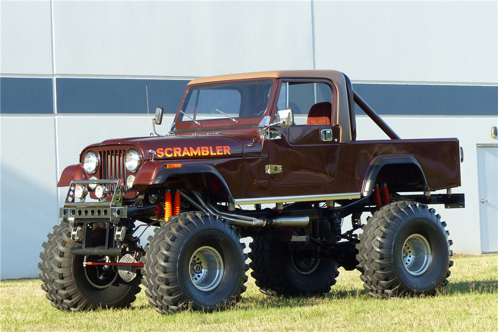 1982 JEEP SCRAMBLER CUSTOM SUV - Front 3/4 - 210415