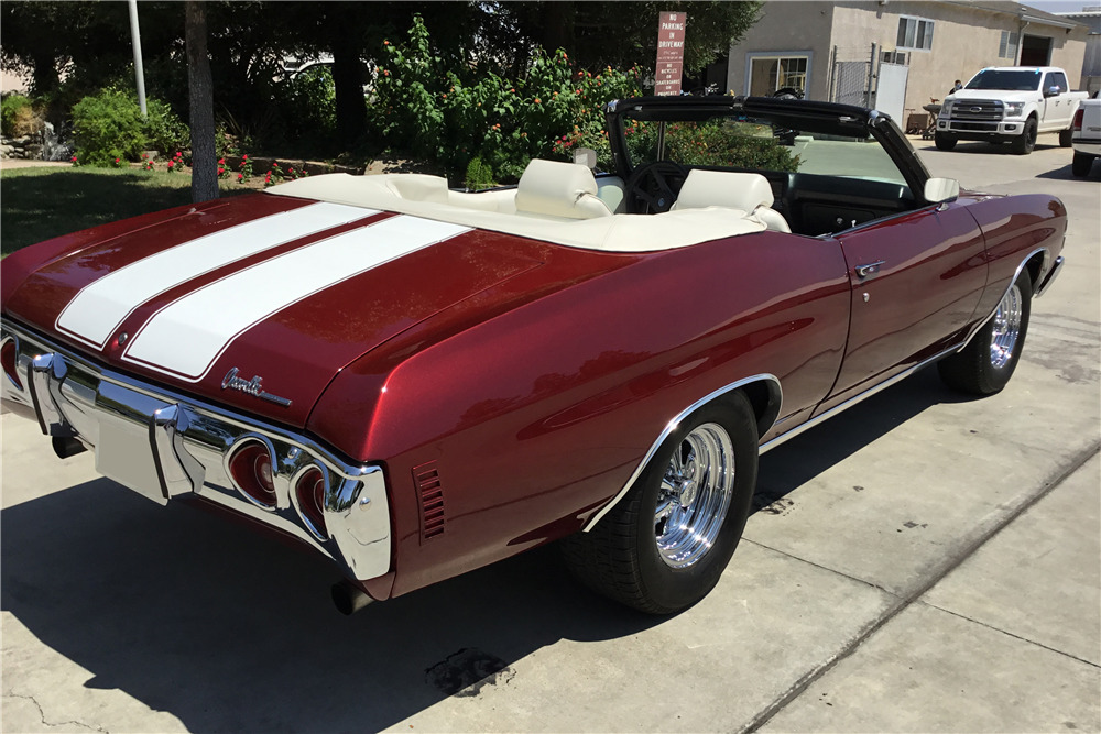 1971 CHEVROLET CHEVELLE CUSTOM CONVERTIBLE - Rear 3/4 - 211060