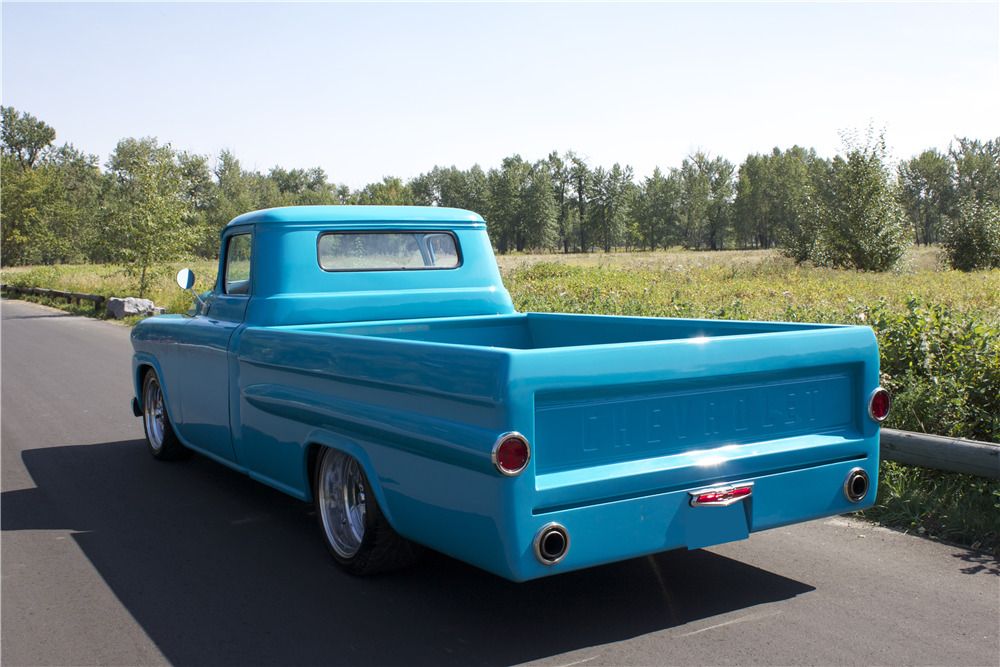 1959 CHEVROLET APACHE CUSTOM FLEETSIDE PICKUP - Rear 3/4 - 212163