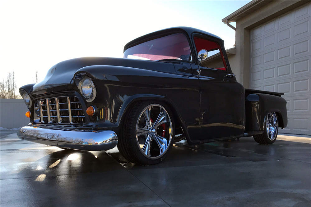 1956 CHEVROLET 3100 CUSTOM PICKUP - Front 3/4 - 212316