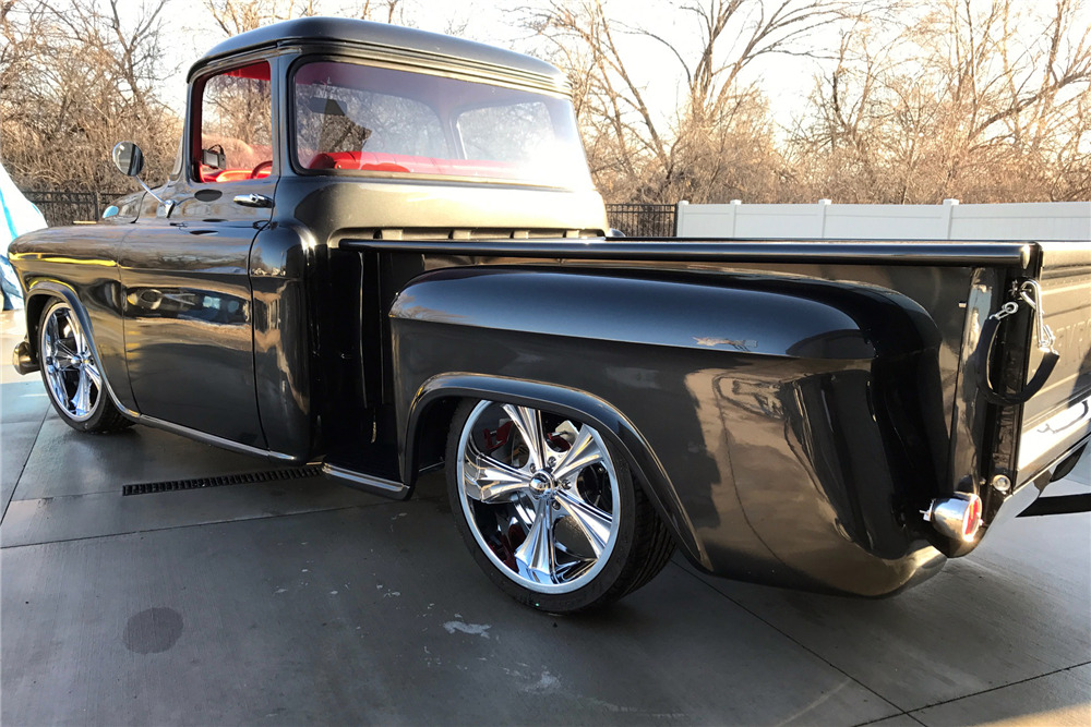 1956 CHEVROLET 3100 CUSTOM PICKUP - Rear 3/4 - 212316