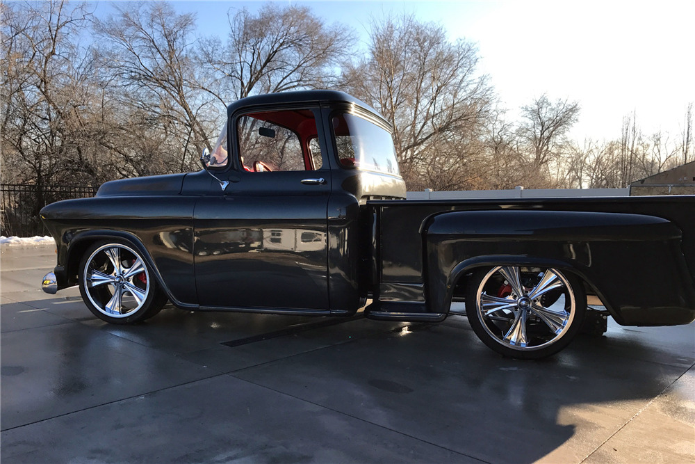 1956 CHEVROLET 3100 CUSTOM PICKUP - Side Profile - 212316