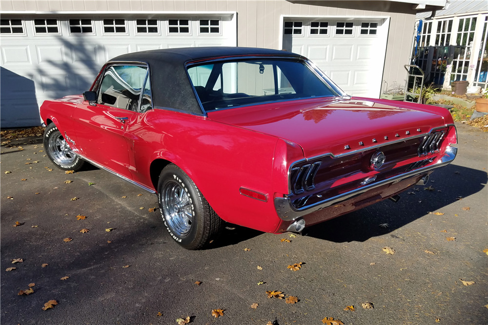1968 FORD MUSTANG - Rear 3/4 - 212628