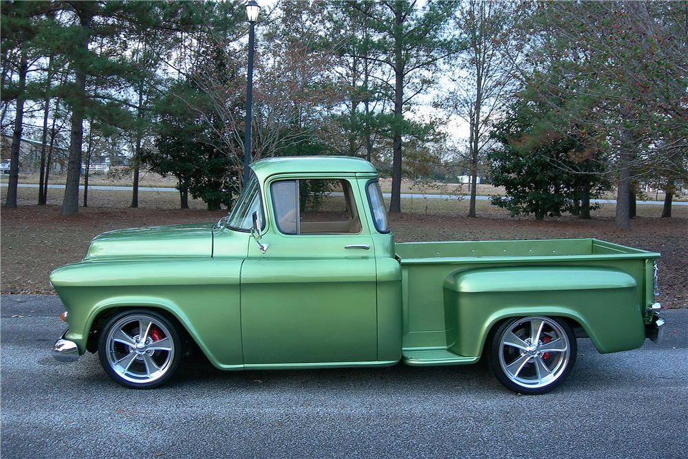 1956 CHEVROLET 3100 CUSTOM PICKUP - Side Profile - 213834