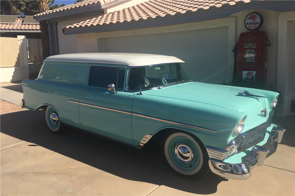 1956 CHEVROLET CUSTOM SEDAN DELIVERY - Front 3/4 - 213933