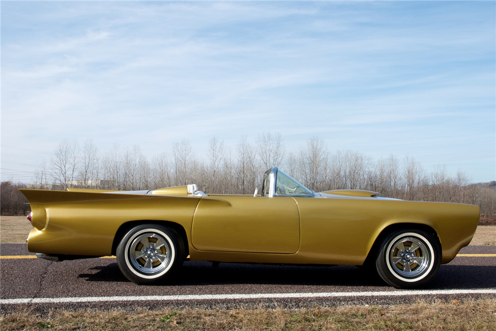 1957 FORD THUNDERBIRD CUSTOM CONVERTIBLE - Side Profile - 214295