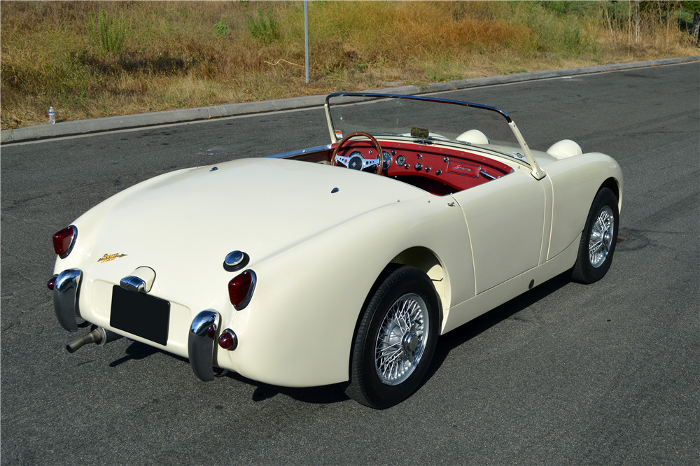 1958 AUSTIN-HEALEY SPRITE BUGEYE CONVERTIBLE - Rear 3/4 - 215402