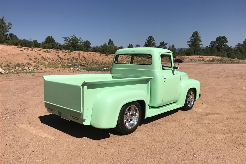 1956 FORD F-100 CUSTOM PICKUP - Rear 3/4 - 215558