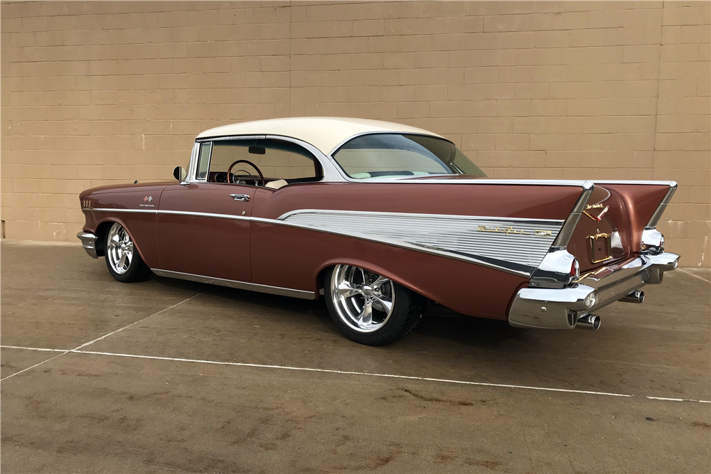 1957 CHEVROLET BEL AIR CUSTOM COUPE - Rear 3/4 - 216152