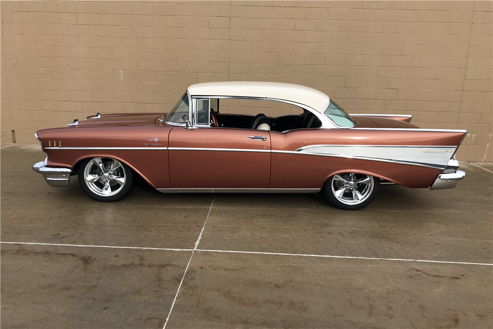 1957 CHEVROLET BEL AIR CUSTOM COUPE - Side Profile - 216152