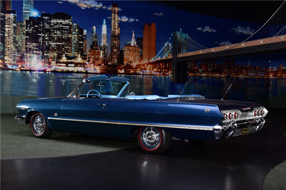 1963 CHEVROLET IMPALA SS 409 CONVERTIBLE - Rear 3/4 - 217658