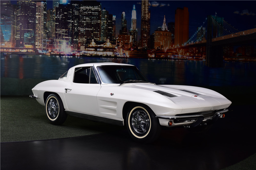 1963 Chevrolet Corvette 327 340 Split Window Coupe 217670 Front 3 4 Web Jpg