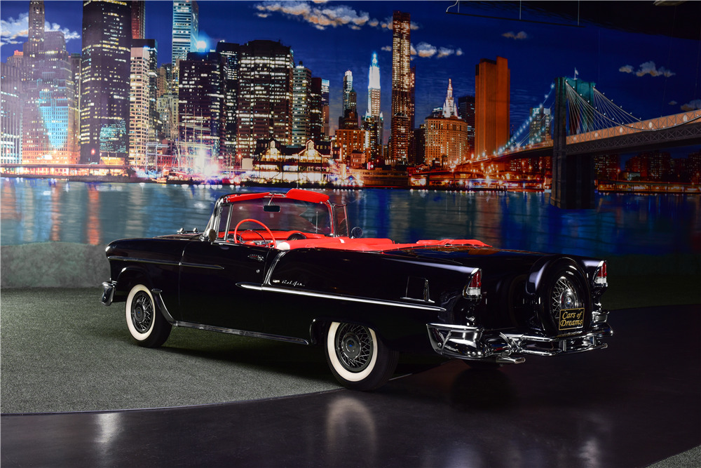 1955 CHEVROLET BEL AIR CONVERTIBLE - Rear 3/4 - 217697