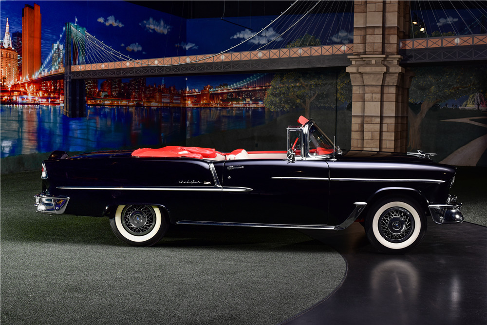 1955 CHEVROLET BEL AIR CONVERTIBLE - Side Profile - 217697