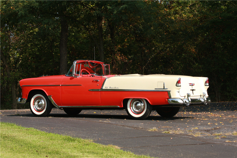 1955 CHEVROLET BEL AIR CONVERTIBLE - Rear 3/4 - 217757