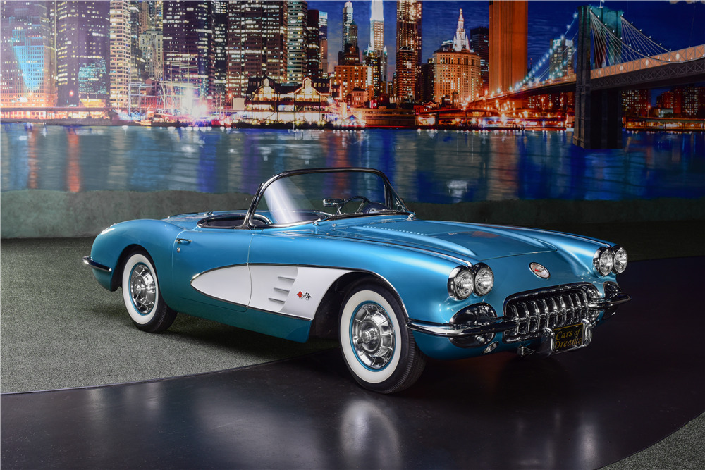 1958 CHEVROLET CORVETTE 283/245 CONVERTIBLE - Front 3/4 - 217882