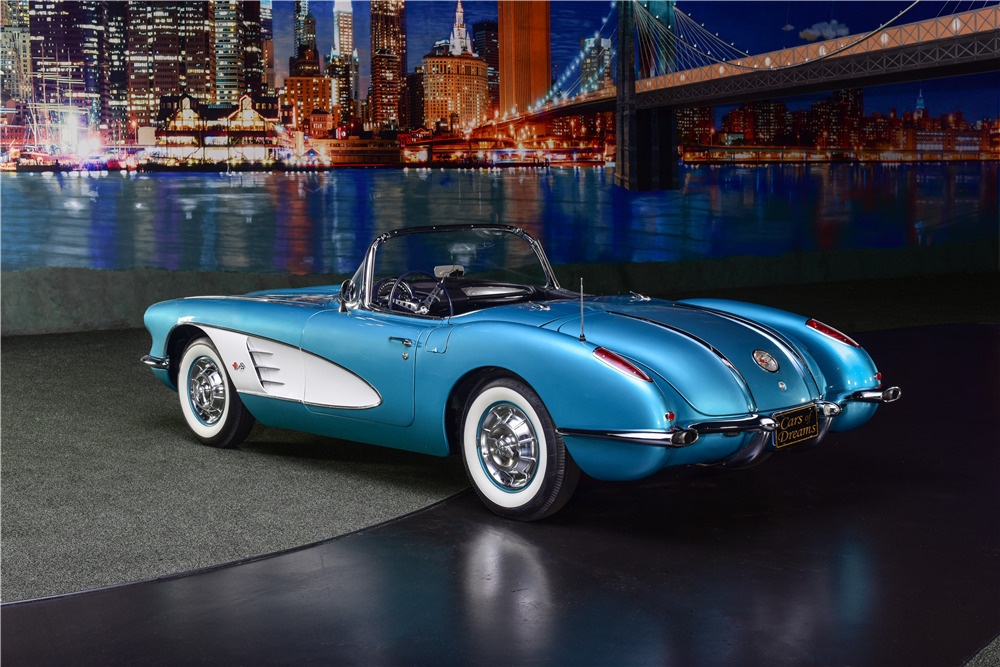1958 CHEVROLET CORVETTE 283/245 CONVERTIBLE - Rear 3/4 - 217882