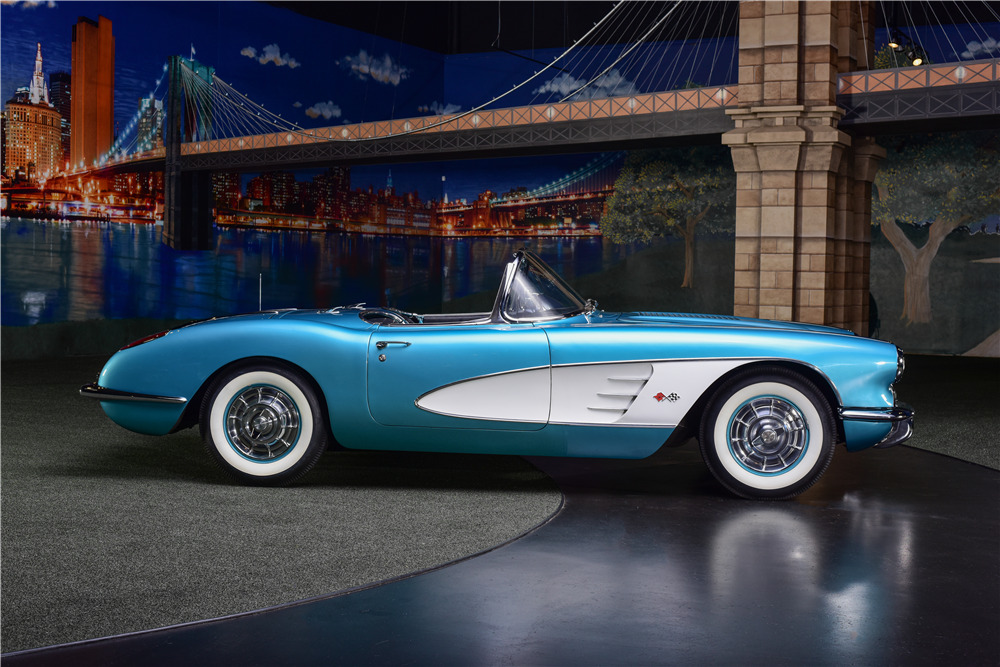 1958 CHEVROLET CORVETTE 283/245 CONVERTIBLE - Side Profile - 217882