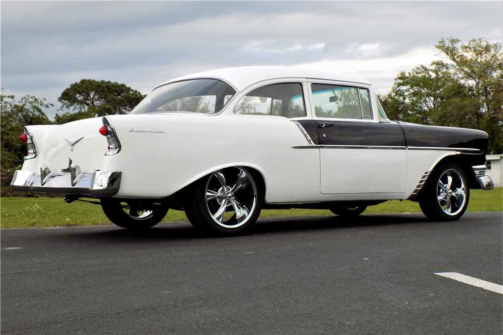1956 CHEVROLET 210 CUSTOM 2-DOOR POST - Rear 3/4 - 218205