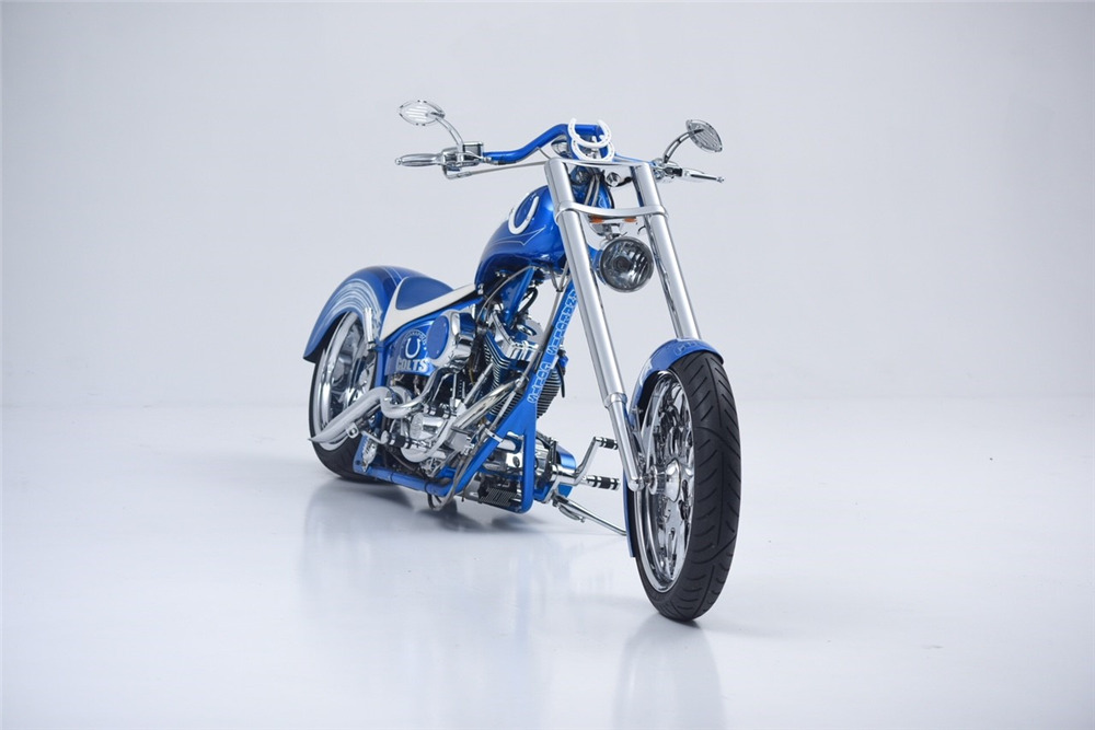 2004 CIRCLE CITY CUSTOM "COLTS" CHOPPER - Front 3/4 - 220018