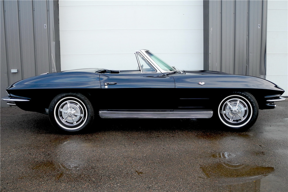 1963 CHEVROLET CORVETTE 327/340 CONVERTIBLE - Side Profile - 220037