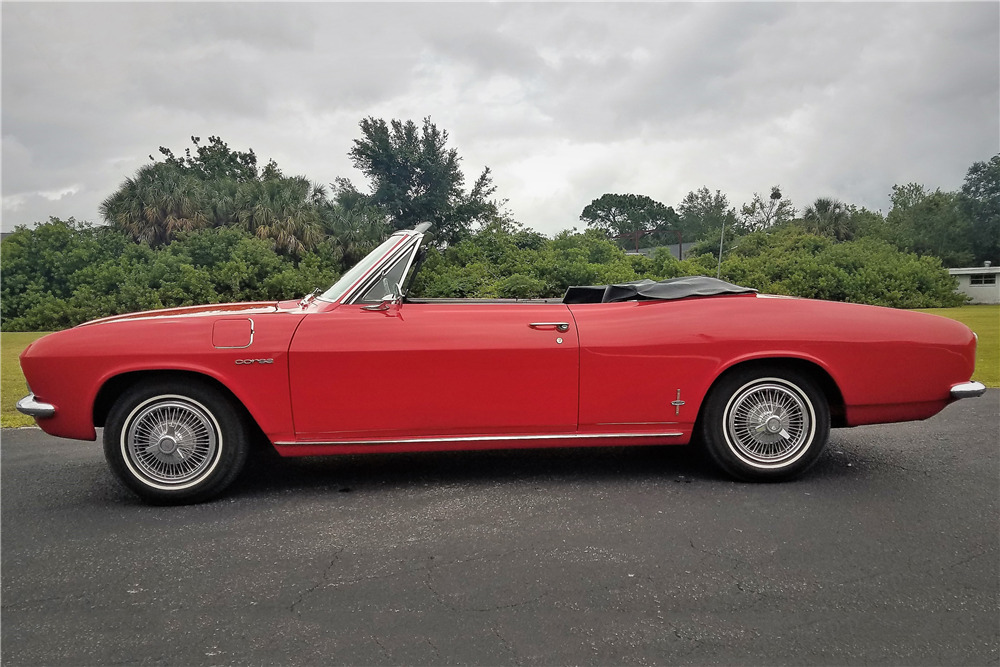 1965 CHEVROLET CORVAIR CORSA CONVERTIBLE - Side Profile - 220123