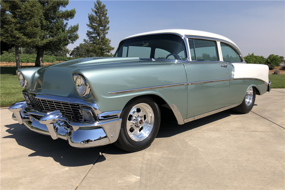 1956 CHEVROLET 210 2-DOOR POST - Front 3/4 - 221792