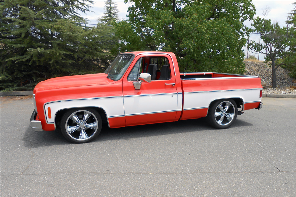 1978 CHEVROLET C10 CUSTOM PICKUP - Side Profile - 221929