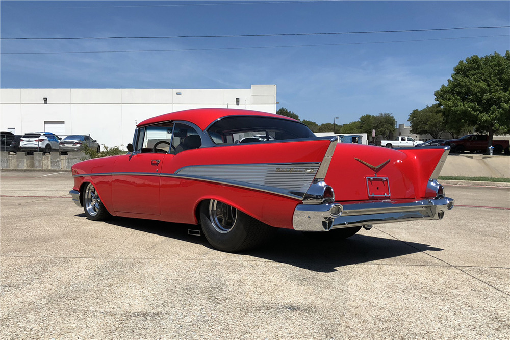 1957 CHEVROLET BEL AIR CUSTOM COUPE - Rear 3/4 - 222465