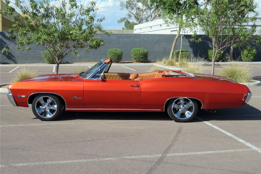 1968 CHEVROLET IMPALA CUSTOM CONVERTIBLE - Side Profile - 222971