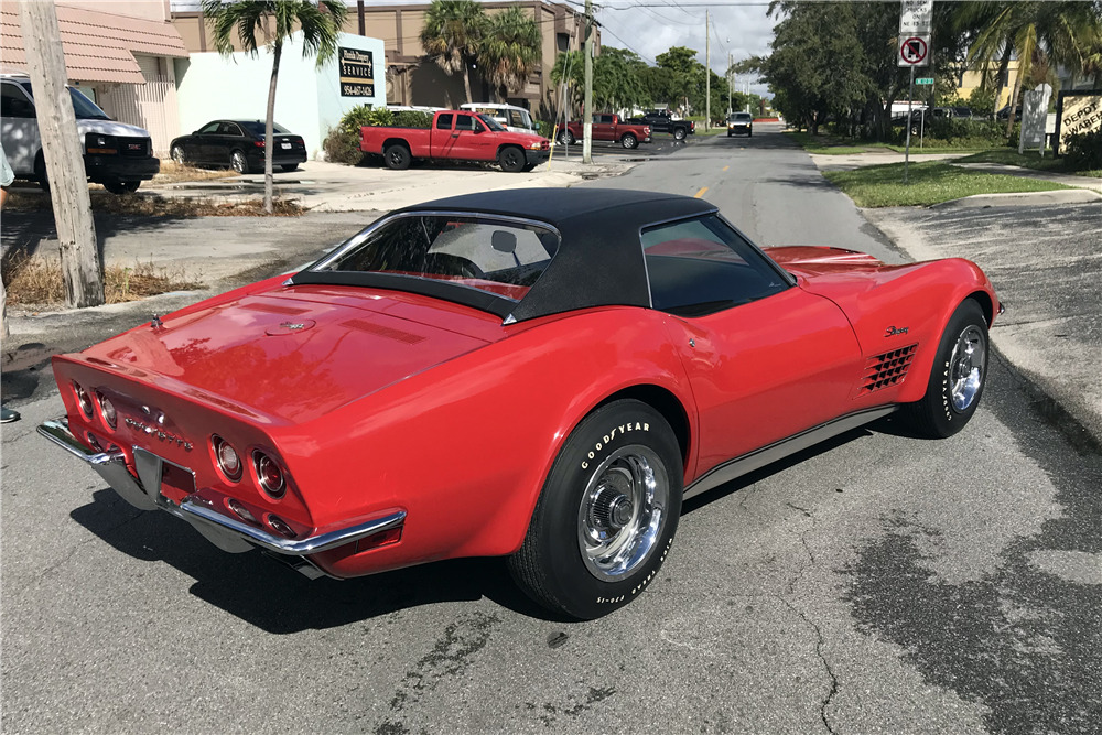 1972 CHEVROLET CORVETTE LT1 CONVERTIBLE - Rear 3/4 - 223667