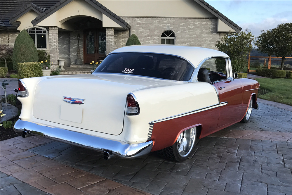 1955 CHEVROLET BEL AIR CUSTOM HARDTOP - Rear 3/4 - 224055