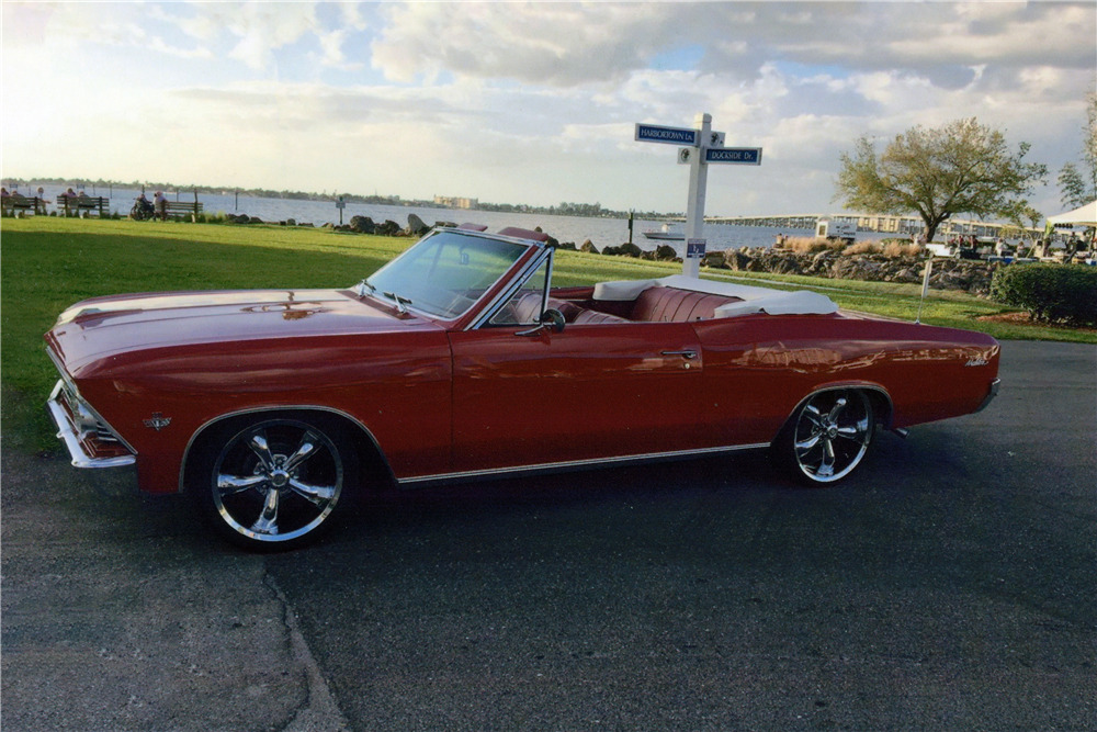 1966 CHEVROLET CHEVELLE MALIBU CONVERTIBLE - Front 3/4 - 224123