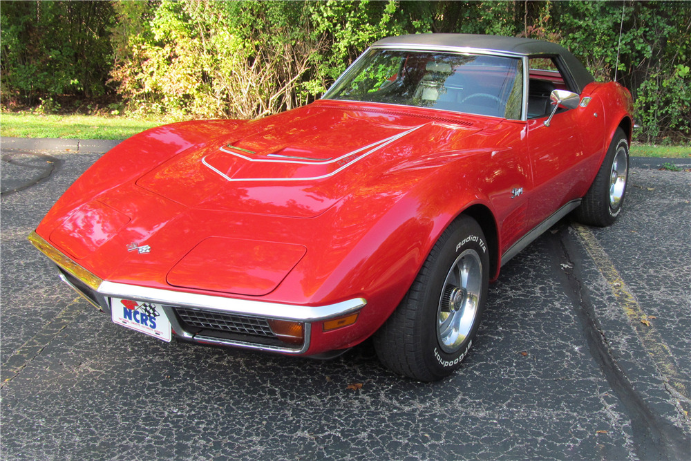 1972 CHEVROLET CORVETTE LT1 A/C CONVERTIBLE - Front 3/4 - 224228