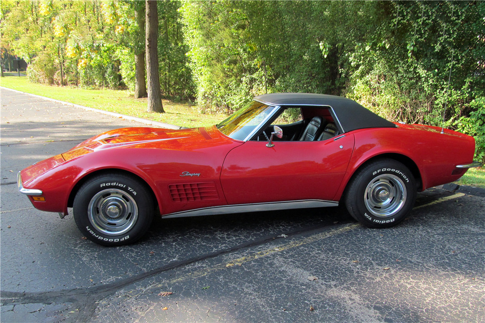 1972 CHEVROLET CORVETTE LT1 A/C CONVERTIBLE - Side Profile - 224228