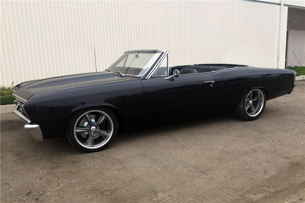 1967 CHEVROLET CHEVELLE CUSTOM CONVERTIBLE - Side Profile - 224398