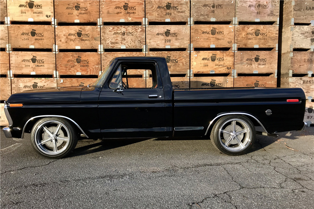 1973 FORD F-100 CUSTOM PICKUP - Side Profile - 224453