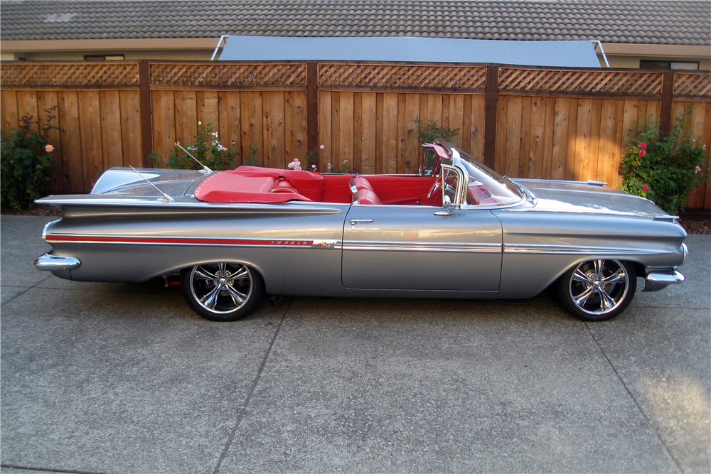 1959 CHEVROLET IMPALA CUSTOM CONVERTIBLE - Side Profile - 224642