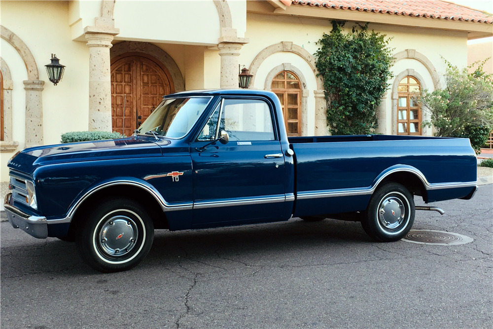 1967 CHEVROLET C10 CUSTOM PICKUP - Side Profile - 224909