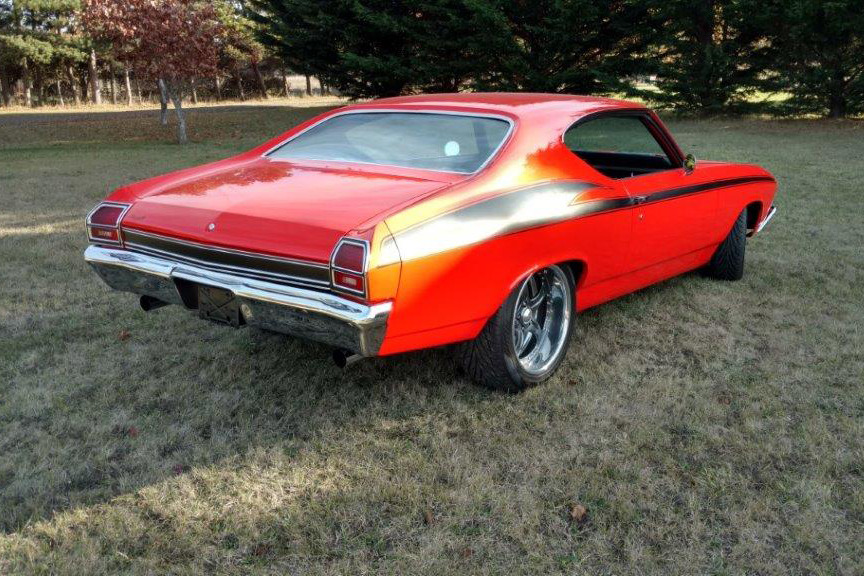 1969 CHEVROLET CHEVELLE CUSTOM COUPE - Rear 3/4 - 225809