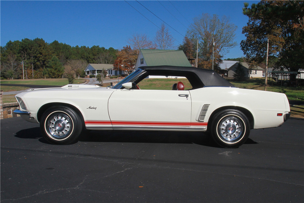 1969 FORD MUSTANG GT 428 CJ CONVERTIBLE - Side Profile - 225998