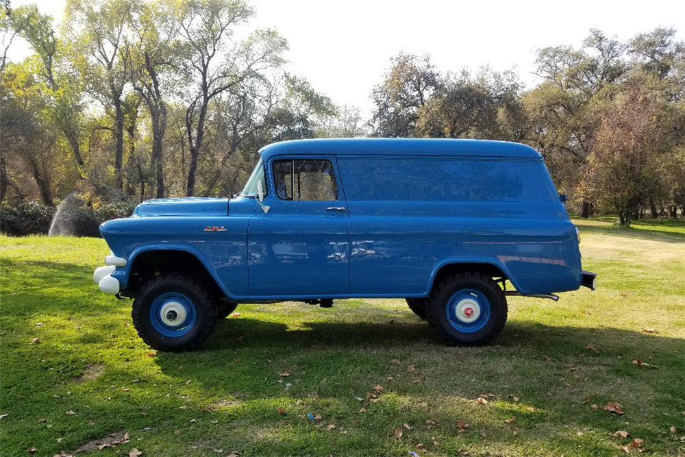 1957 GMC 100 4X4 NAPCO PANEL TRUCK - Side Profile - 226441