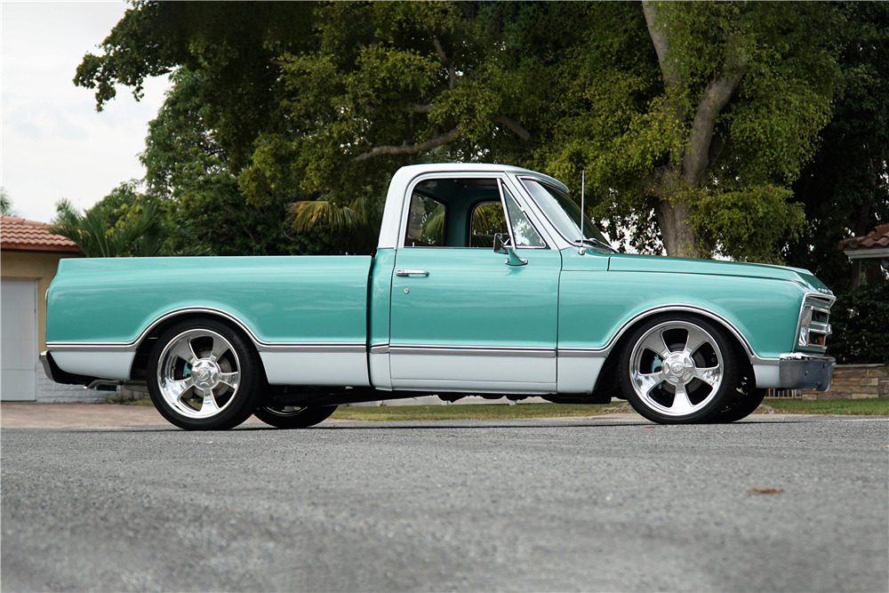 1969 CHEVROLET C10 CUSTOM PICKUP - Side Profile - 227758