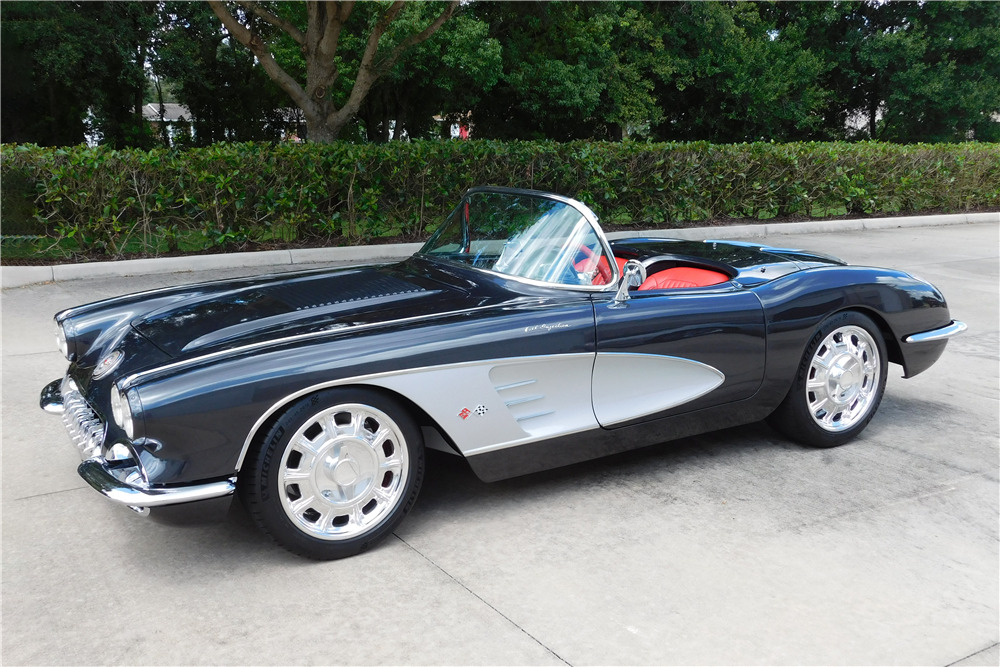 1958 CHEVROLET CORVETTE CUSTOM ROADSTER - Side Profile - 230015
