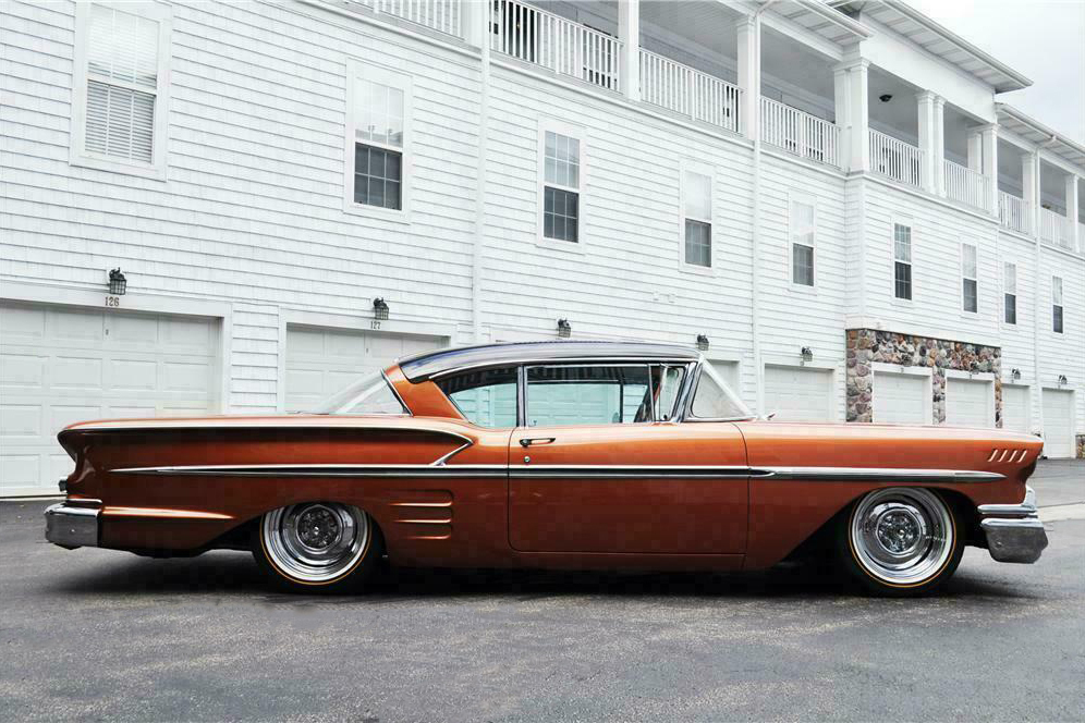 1958 CHEVROLET IMPALA CUSTOM COUPE - Side Profile - 233983